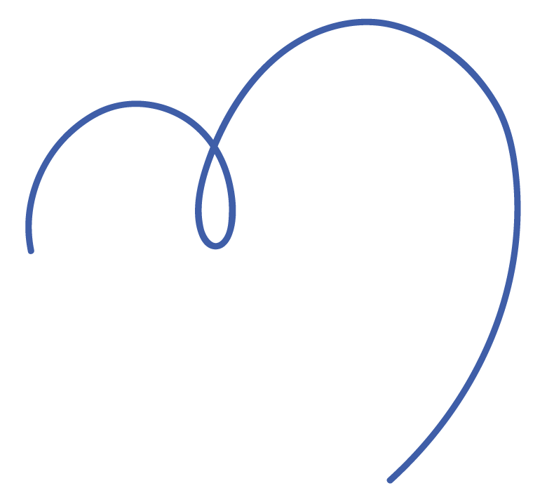 Illustration logo cœur bleu